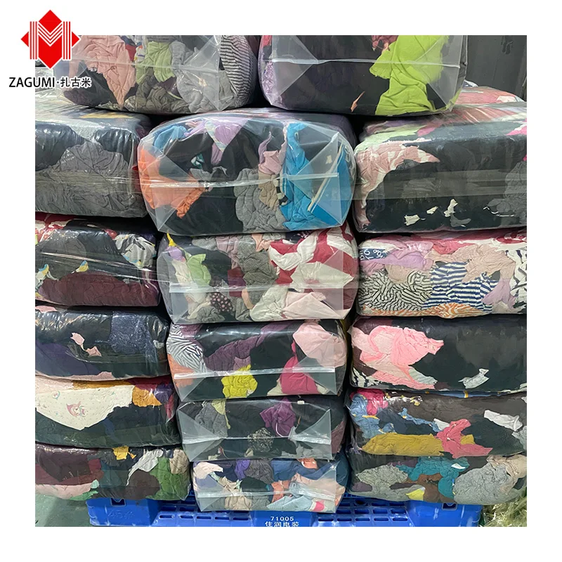 Disposable High Quality Mixed Color Mutilated New White Cotton Rags For Cleaning