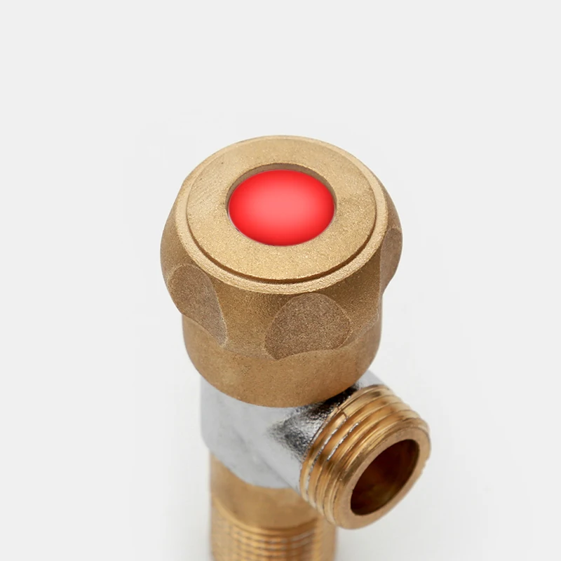 Good quality All copper Triangle valve G1/2 90 degree wall mounted Brass body brass handle angle valve for bathroom