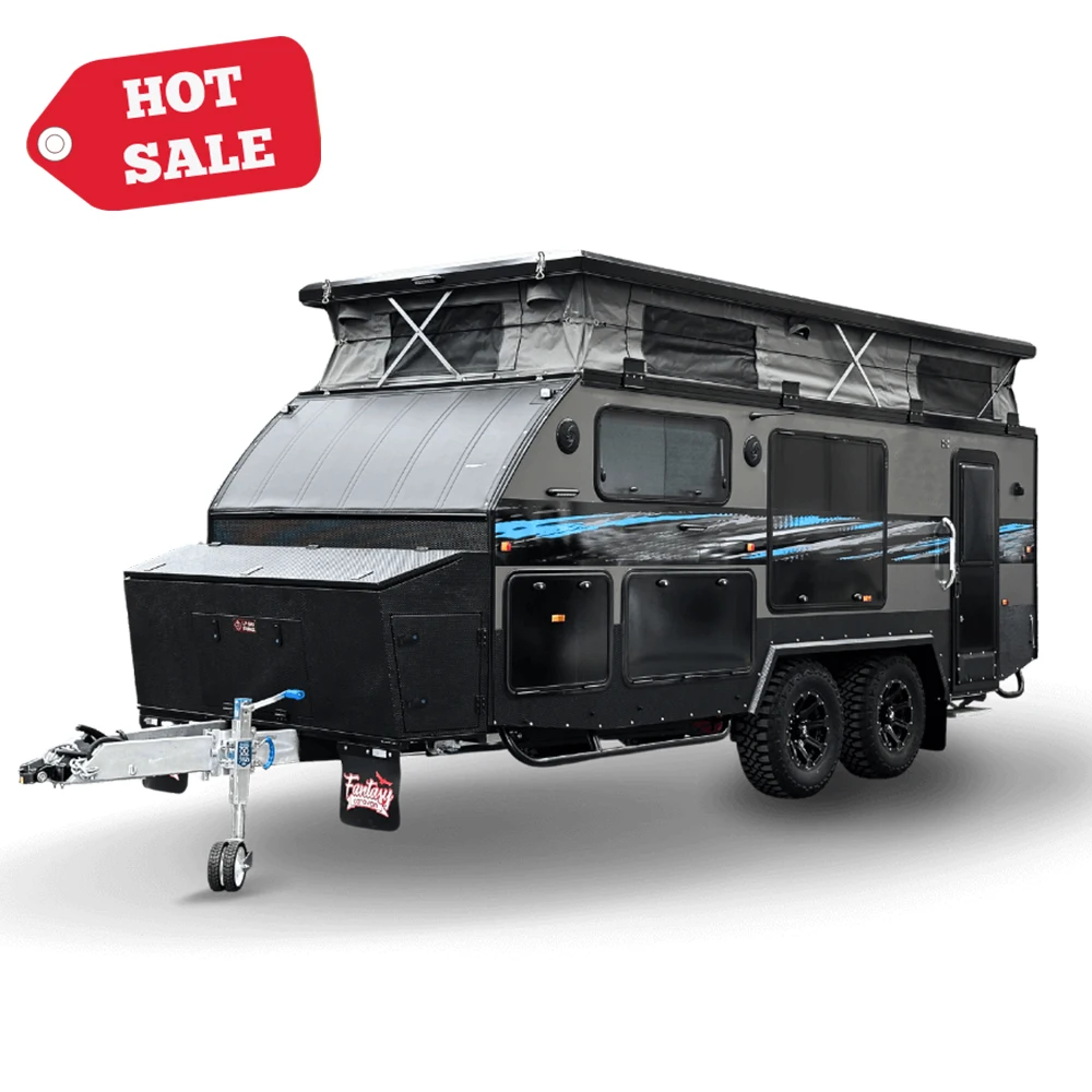 Manley Best Family 14 Foot 4 Berth Small Pop Top Caravans Off Road Electric Pop Top Caravan Camper Trailer With Pop Up Roofs