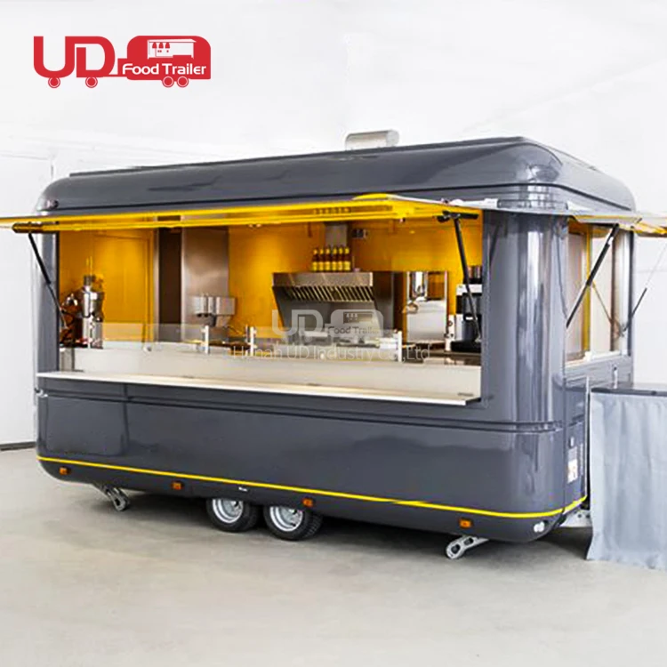Street Food Truck Ice Cream Cart Mobile Kitchen Waffle House Coffee Van Caravan Trailer for Sale USA