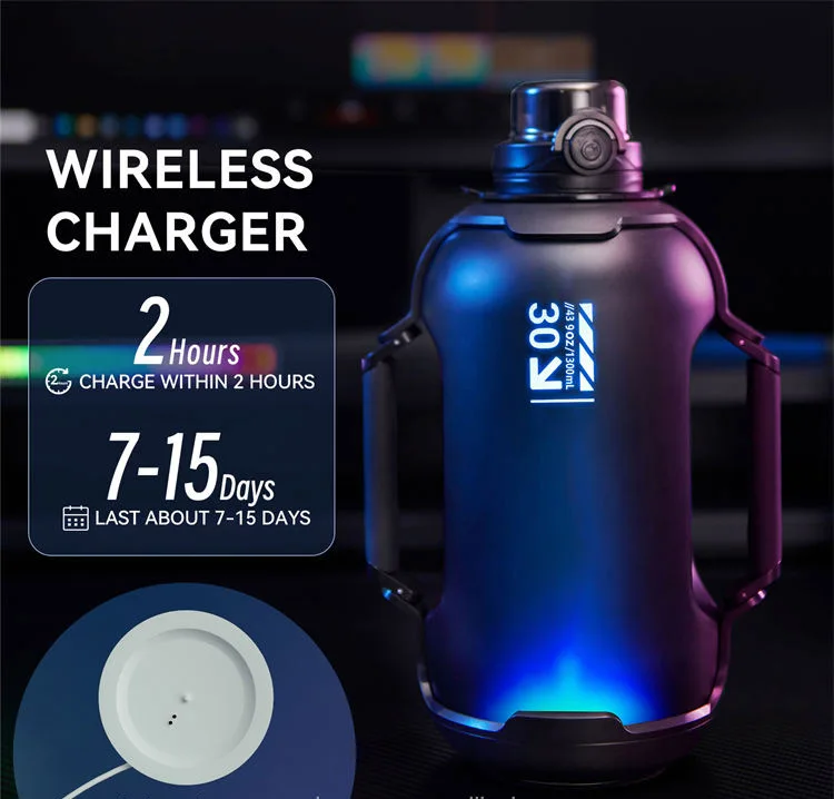 Newest 44 OZ Large Capacity Sport Water Bottle Tritan Tracks Water Intake Drinking Bottle Smart Water bottle With App