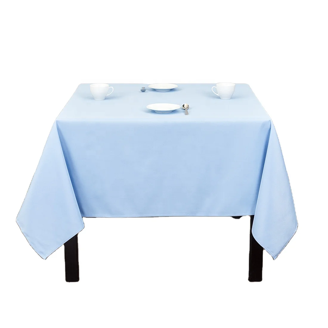 Square Rectangle Polyester Tablecloth Solid Color Dining Cafe Tea Table Cloth Wedding Party Decor Table Linens
