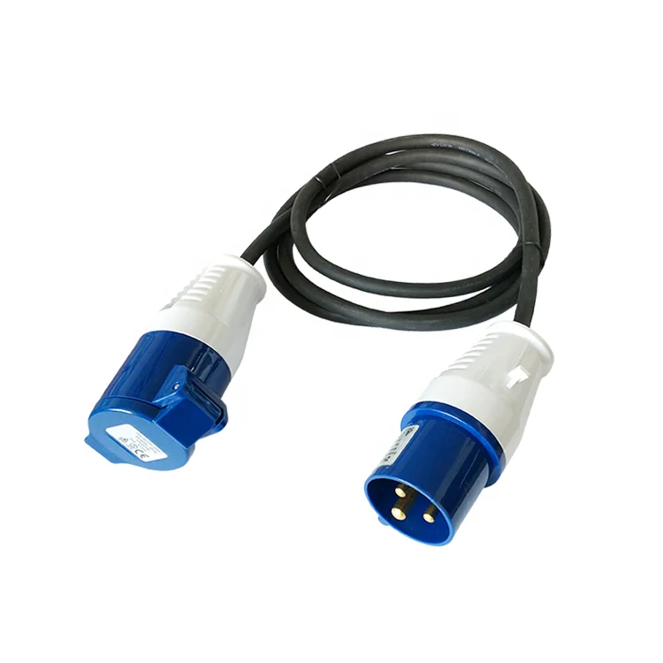 IP44 waterproof 16A 220V 3 pin electrical male and female industrial plug and socket