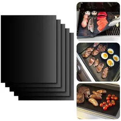 Heavy Duty Non-Stick Copper BBQ Grill Mat Heat Resistant  With Holes Fireproof Charcoal