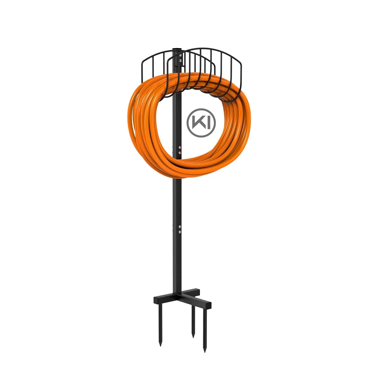 
OEM freestanding Garden Hose Holder Hanger, Heavy Duty Metal Water Hose Storage Stand Rack for Yard Lawn Black 