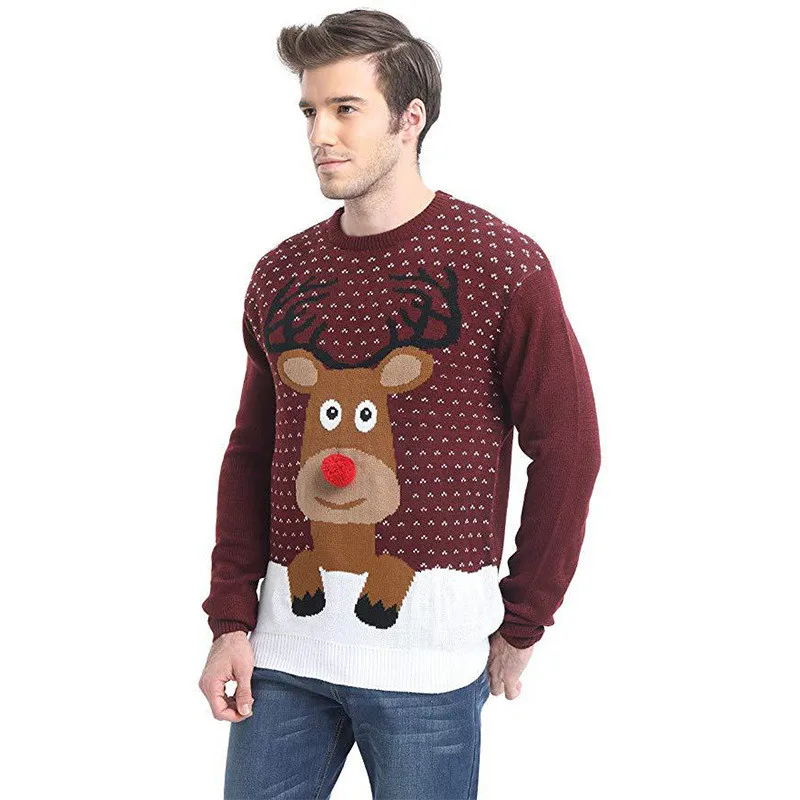 Men novelty holiday Ugly Christmas Machine Wash Sweater