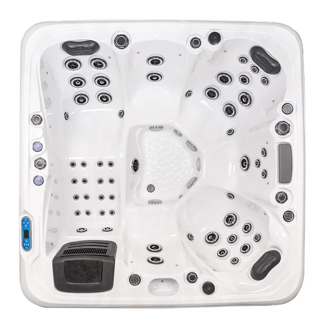 Balboa Control Air Jets Massage Whirlpool 6 Person Acrylic Spa Hot Tub with LED Waterfall