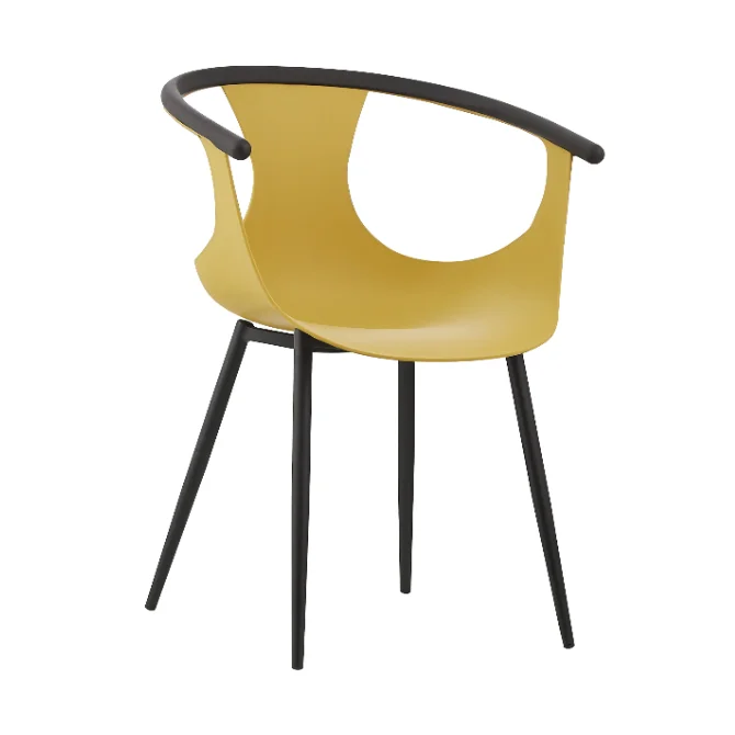
Modern Restaurants Stackable Plastic Dining Chair With Armrest 