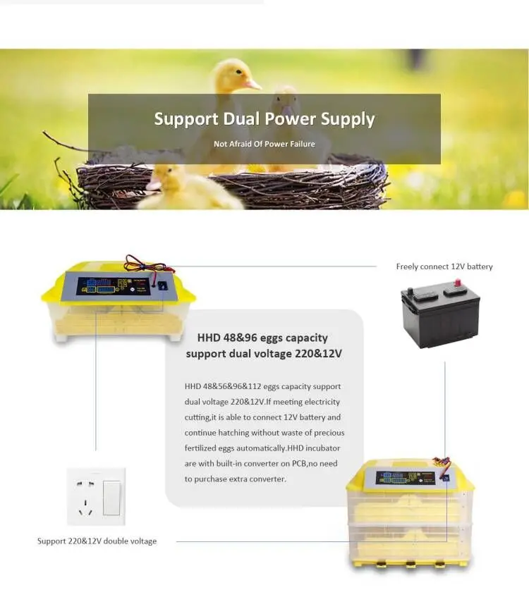 HHD автоматический дешевый инкубатор для яиц incubadora для продажи