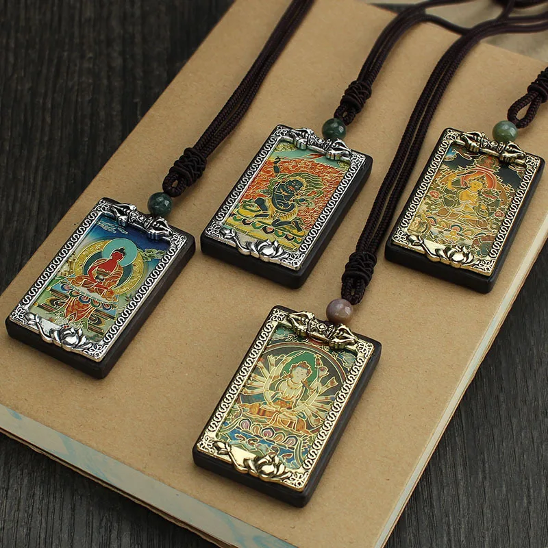 Tibetan Tangka Зеленая Тара буддизм ожерелье и подвески Fengshui аксессуары цепь буддийские украшения для мужчин женщин