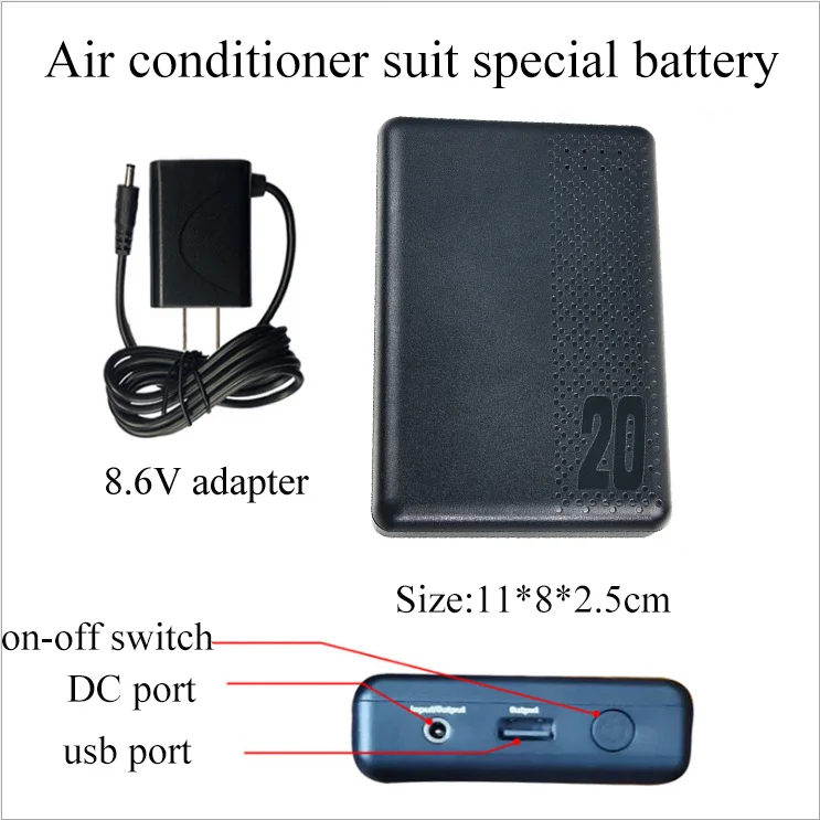 2022 gadget Air conditioning suit special battery high capacity power bank 20000mAh 12V Dc Port AC clothing accessory