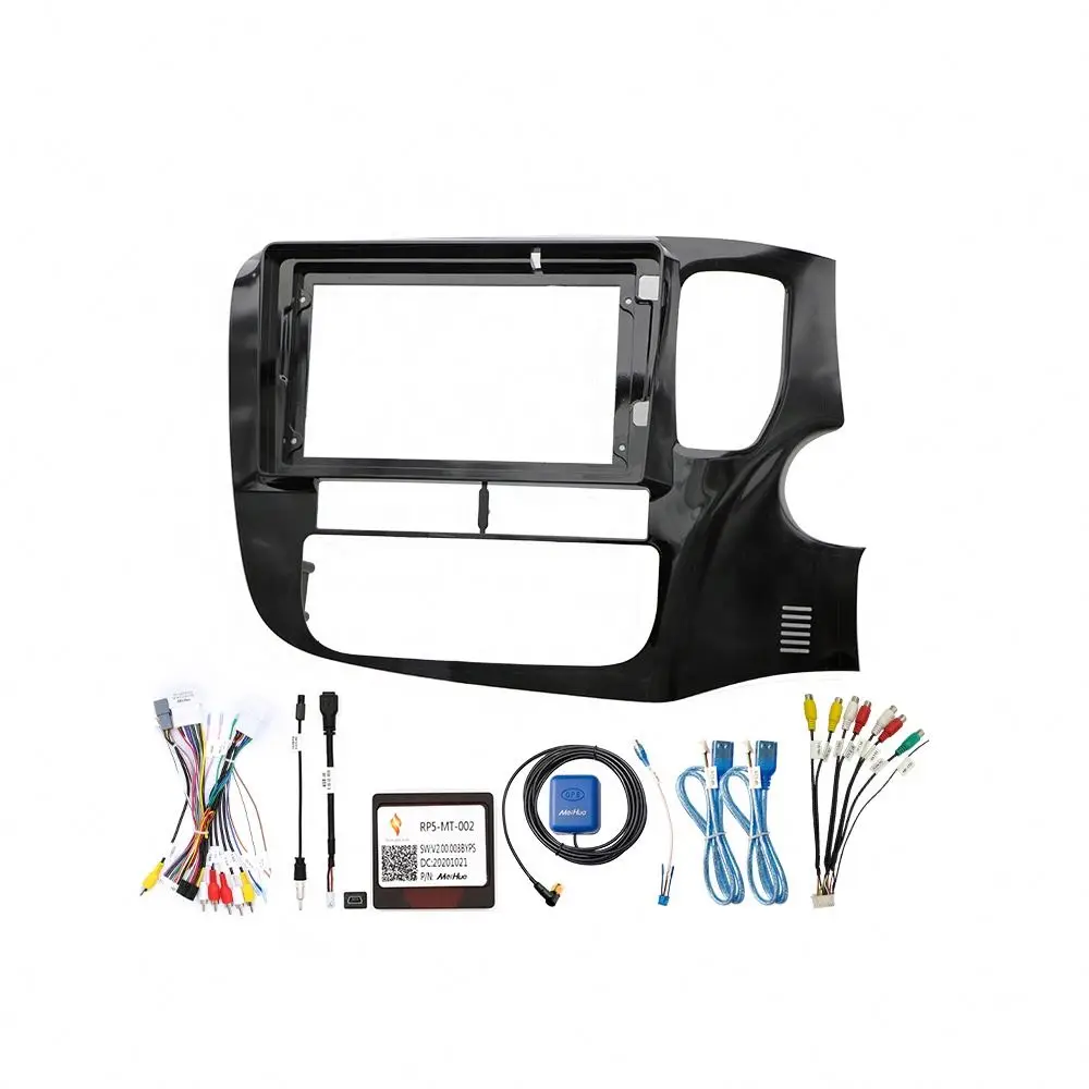 Car Radio Facial Frame for Mitsubishi Outlander 2016 RHD with Wiring Cable Harness Connector(f8e9e54c)