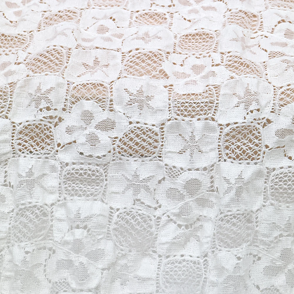High quality wholesale customized french lace white elastic flower stretch lace fabric for lingerie