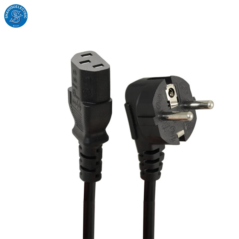  Европа EU AC силовой кабель провод CEE 7/7 евро 16A 250V 3 контактный под углом
