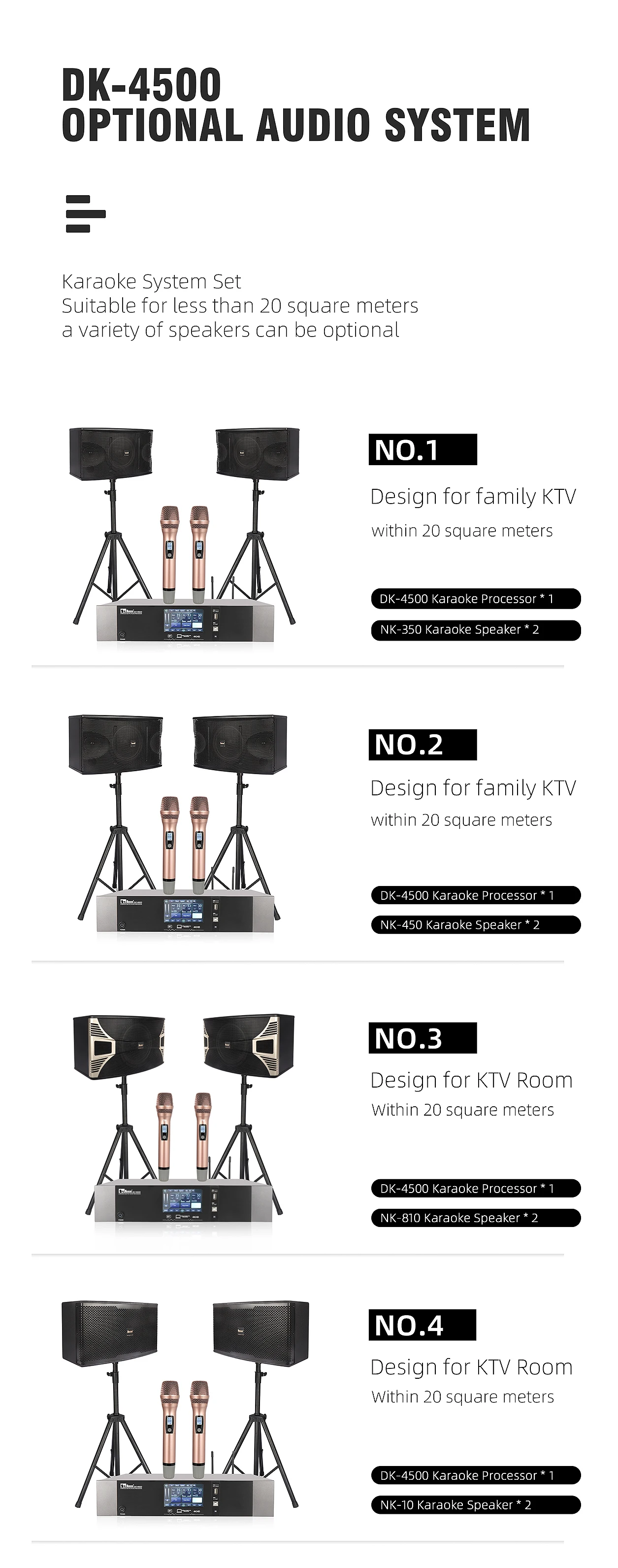 Karaoke set professional speaker audio sound full set karaoke system for entertainment