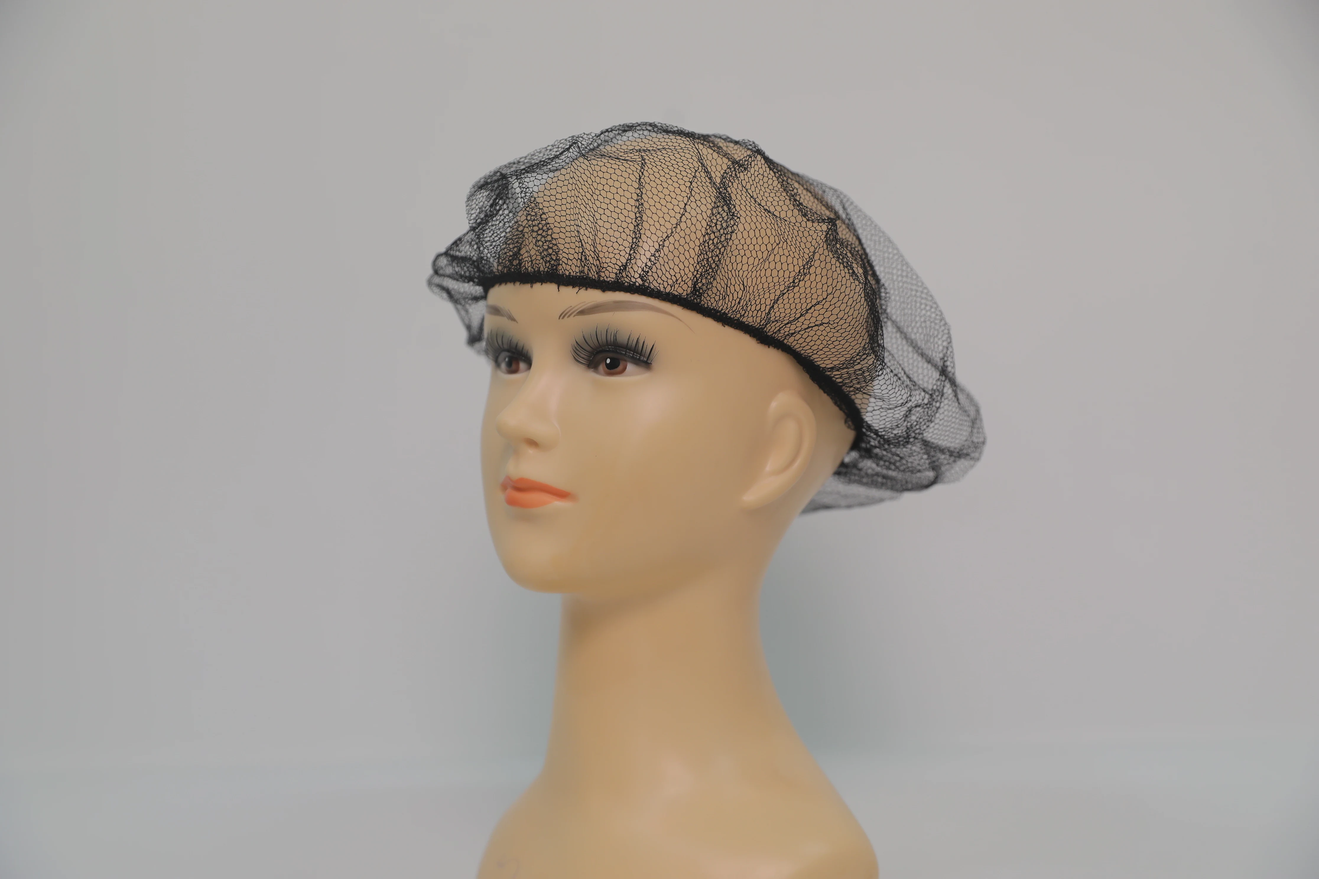 Low moq  disposable Black Nylon Safety   Wholesale medical non woven strip Mop Bouffant net