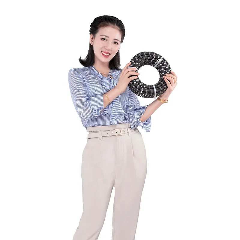 Electroplated diamond wire cutting saw granite marble quarry cutting rope
