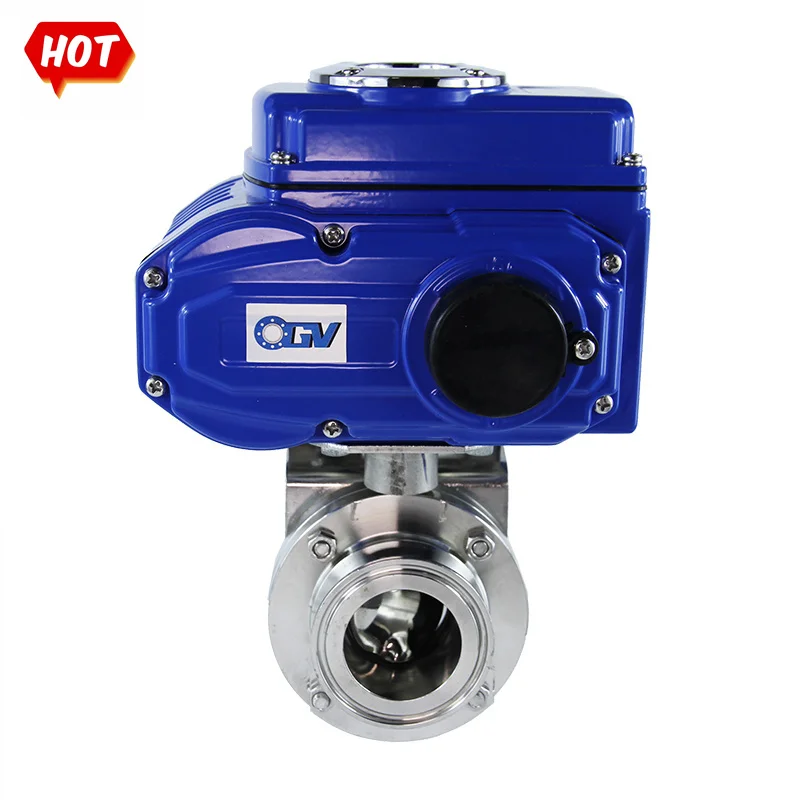 OGV Stainless Steel Sanitary Tri Clamp Motorized Butterfly Valve