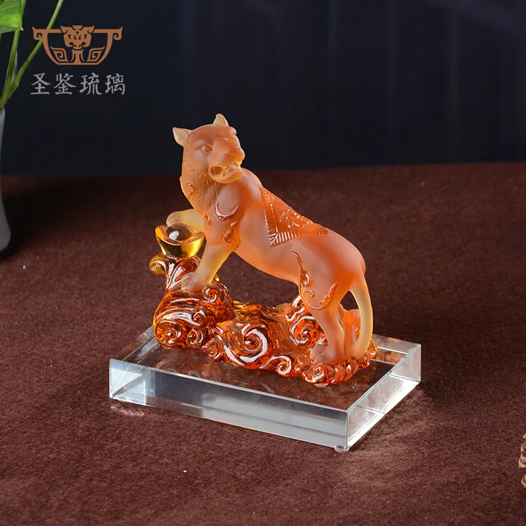 Colored Glaze Tiger Ornaments Home Business Office Bank Sales Celebration Gifts Crafts Trophy Manufacturers
