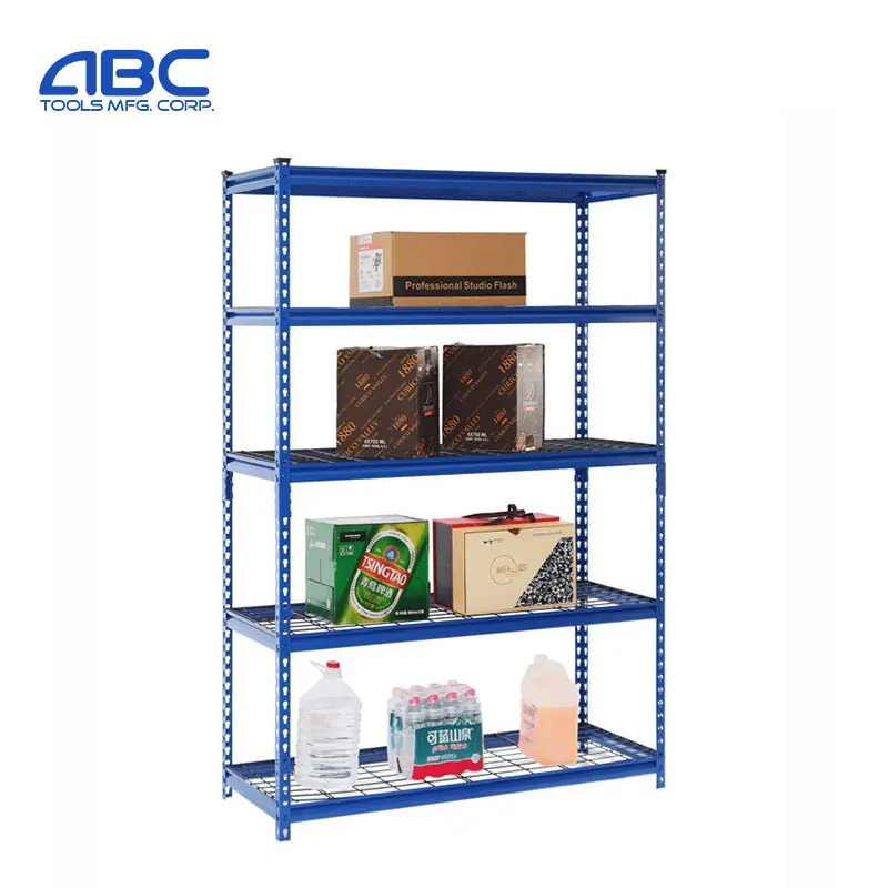 China AA Boltless 5 Tier Steel Rack and Shelving Wire Metal Shelves for Storage
