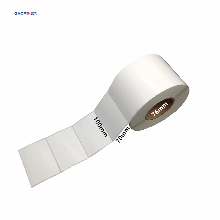 polypropylene synthetic paper label self adhesive barcode sticker labels thermal transfer synthetic vinyl labels