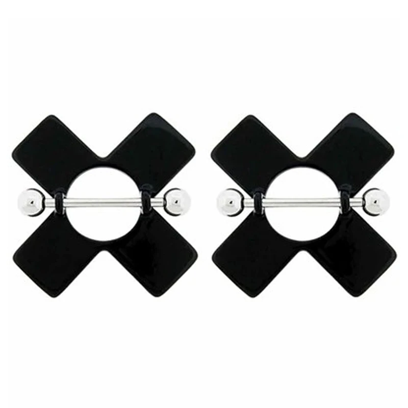 Customized Fashion Barbell Nipple Piercing Jewelry  Nipple Nails Personality 10K 14K 18K Gold Nipple Ring For Women zircon