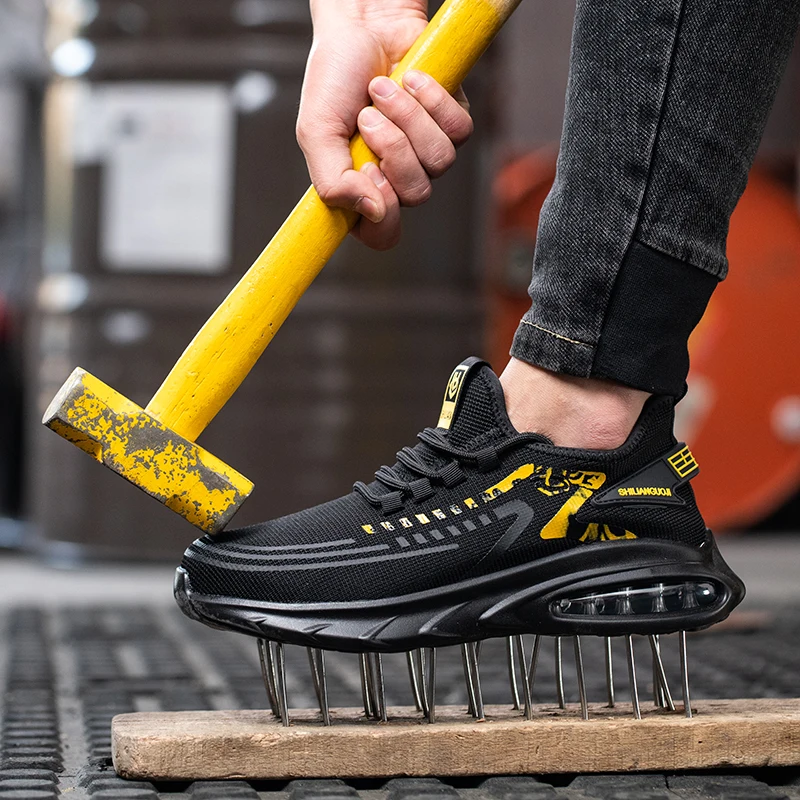 Dian Sen Breathable air Sneakers Safeti shoes Work Boot Casual Trainers Steel Toe Lightweight Men Sport Safety boot