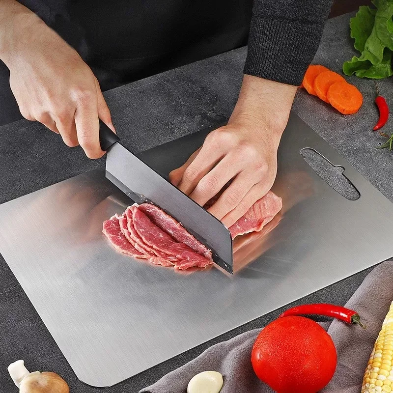 Titanium cutting board camping accessories Premium Double Sided Design Durable pure titanium Choping board by PYTITANS