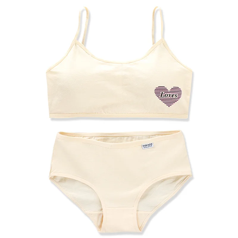 Girls Bra Set Small Sling Underwear Vest Cotton Tube Top Students