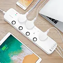 best power uk surge protector extension lead uk extention sockets with USBC Ports 2 sockets