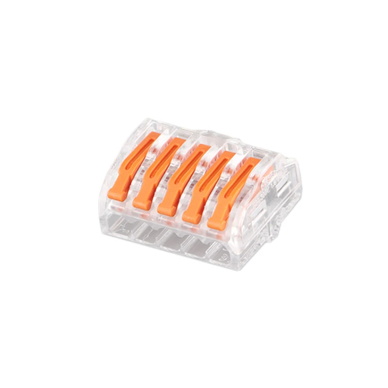 ENEC 5 pole push in wire connector led connectors with lever