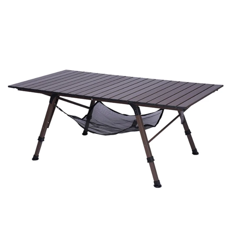 Outdoor Egg Roll Table 1.25m All Aluminum Alloy Folding Table Portable Camping Egg Roll Table