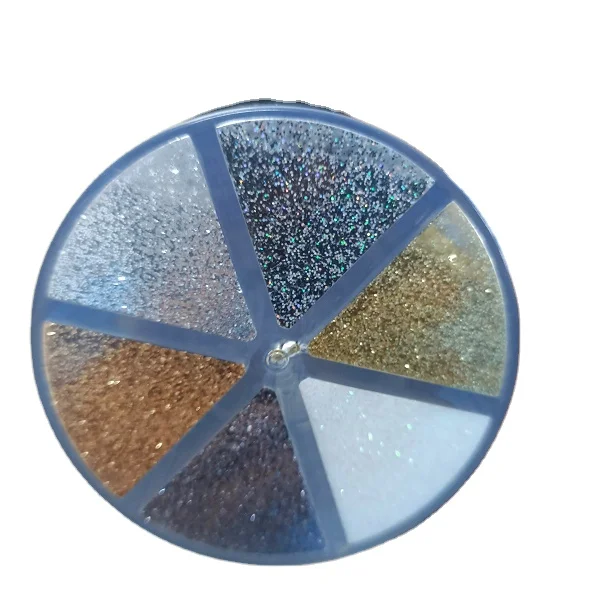 6 Colors Suit Bottle Packing Extra Fine Glitter Powder for Craft Epoxy Resin Tumbler Nail Decorations