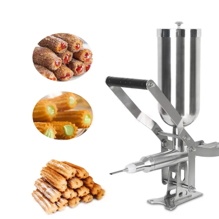 Hot Sale Commercial Spanish Donuts Churros Filler 304 Stainless Steel 5L Manual Churros Filling Machine With 5 Nozzles