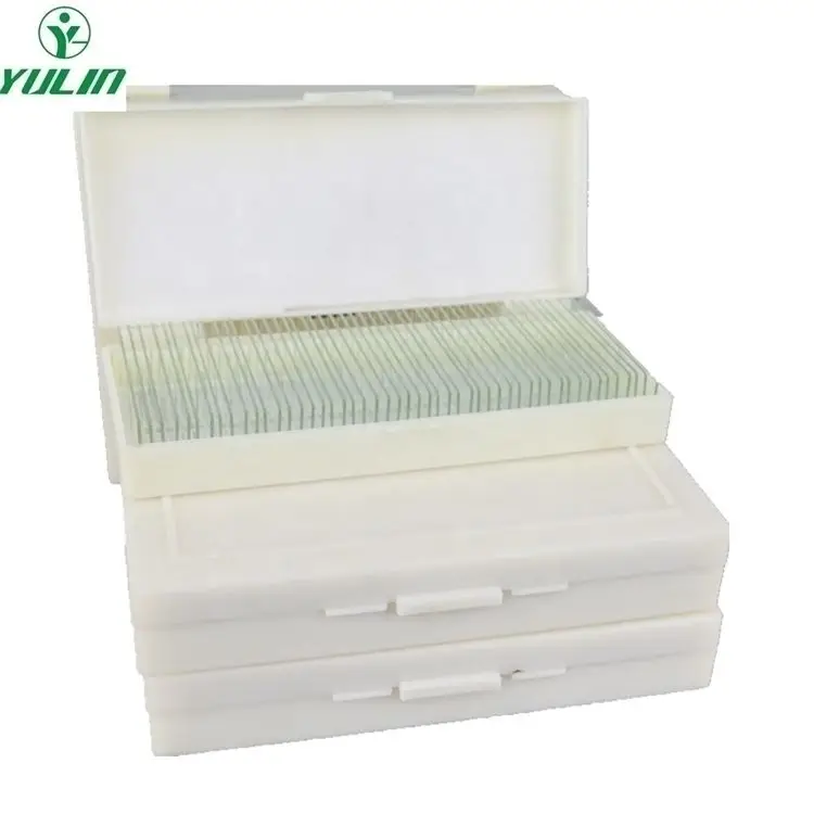 Biology Medical Science High Quality Middle School Teaching Plant and Animal Mix Set 50 Pcs Microscope Prepared Slides
