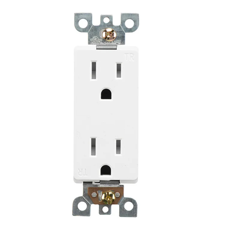 US Standard 125V 15A In Wall Power Receptacle with wall cover plate Duplex Outlet,Power Outlet,Electrical Outlet Cover