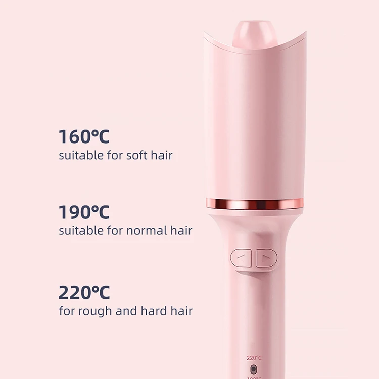 Customized Logo Professional Mini Portable Big Wave Smart Rotating Automatic Hair Curler Curling Iron