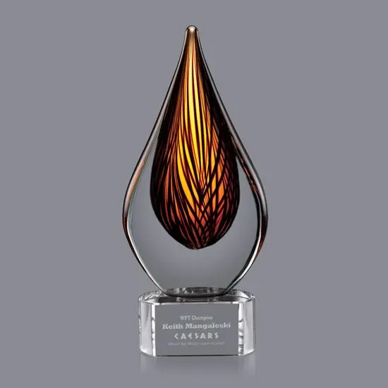 2019 Noble Beautiful In Colors Liuli Art Glass Trophy from  Factory