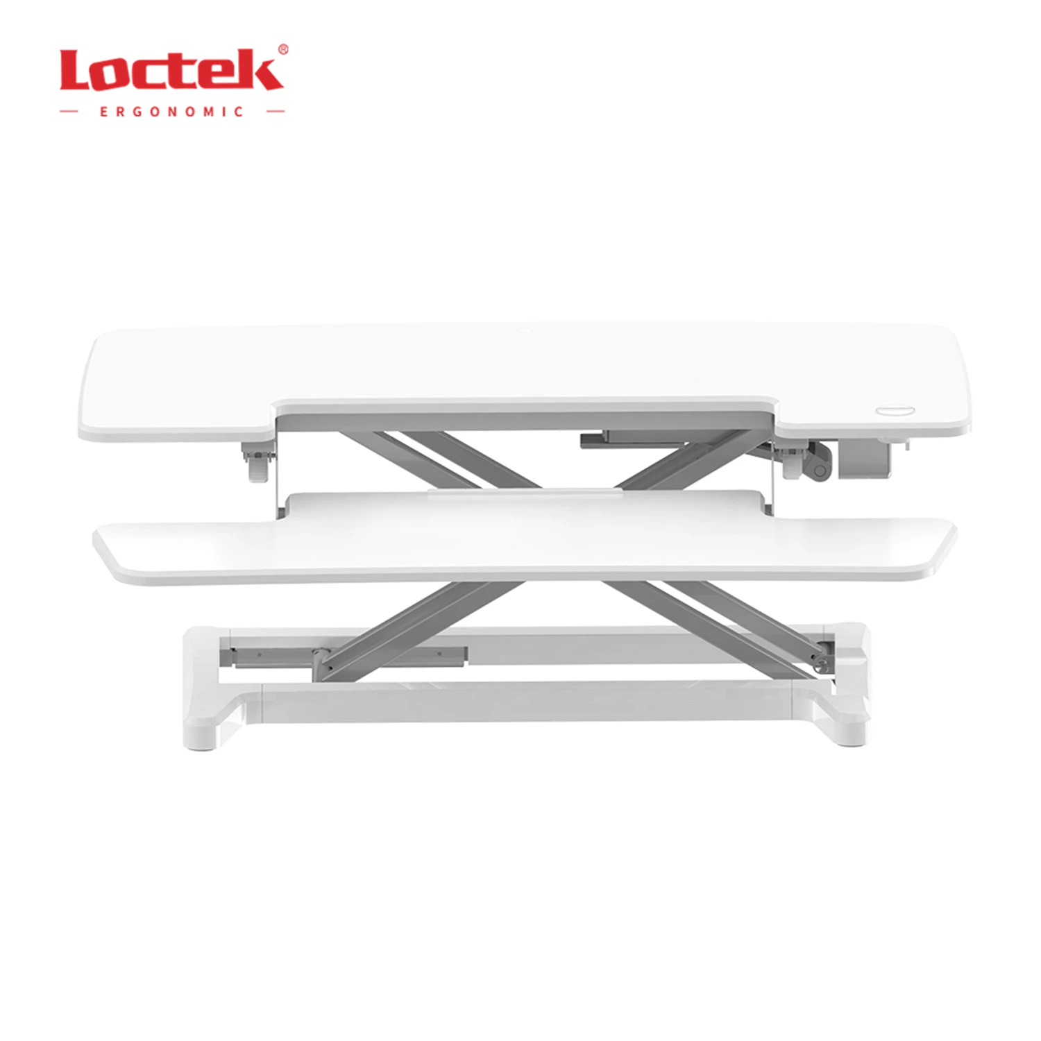 Loctek EMT107M Laptop Electric Height Adjustable Sit to Standing Desk Converter Metal Carton Aluminum Office Furniture Modern