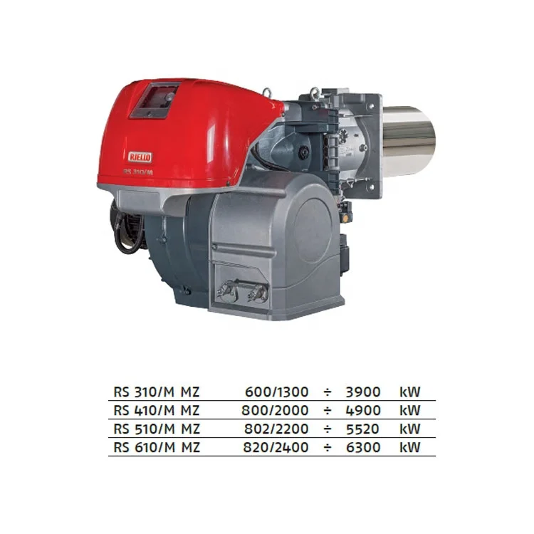 Оригинальный Riello RS 310-410-510-610/E/железо добывающей промышленности EV MZ горелки Серия чехлов дальность огня от 1300 до 6300 кВт модулирующий