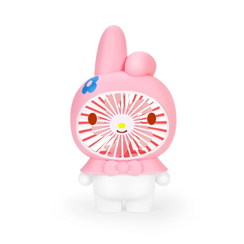 Sanriio Cinnamoroll Kuromi My melody Cartoon Portable Handheld Personal USB Rechargeable Fan 3 Speed Wind table Cute Design