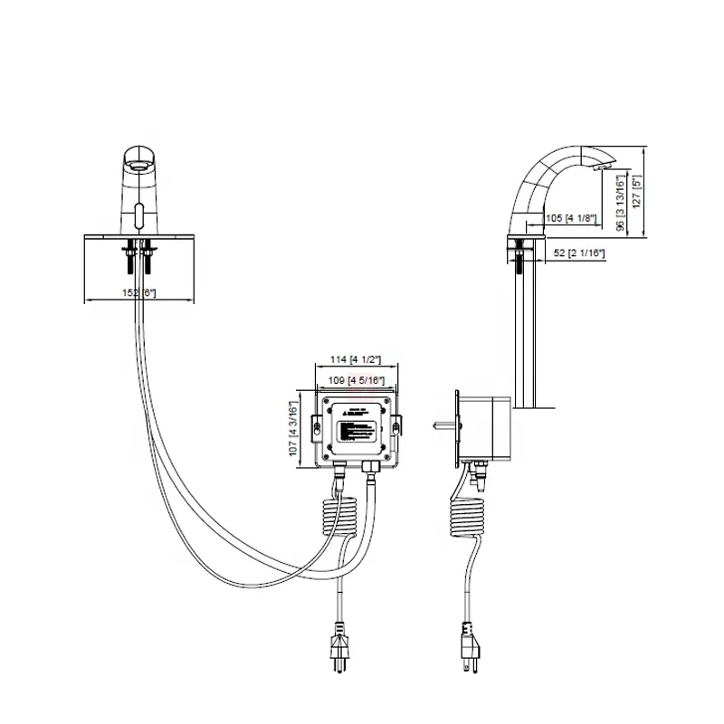 Deck Mounted Bathroom Sensor Automatic Faucet Water Faucet Mixer Tap