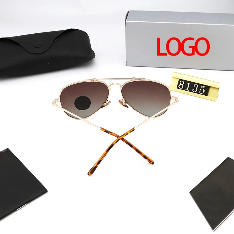 High Quality Sunglasses Polarized Men Women Brand Designer Vintage Round Metal Frame Sun Glasses