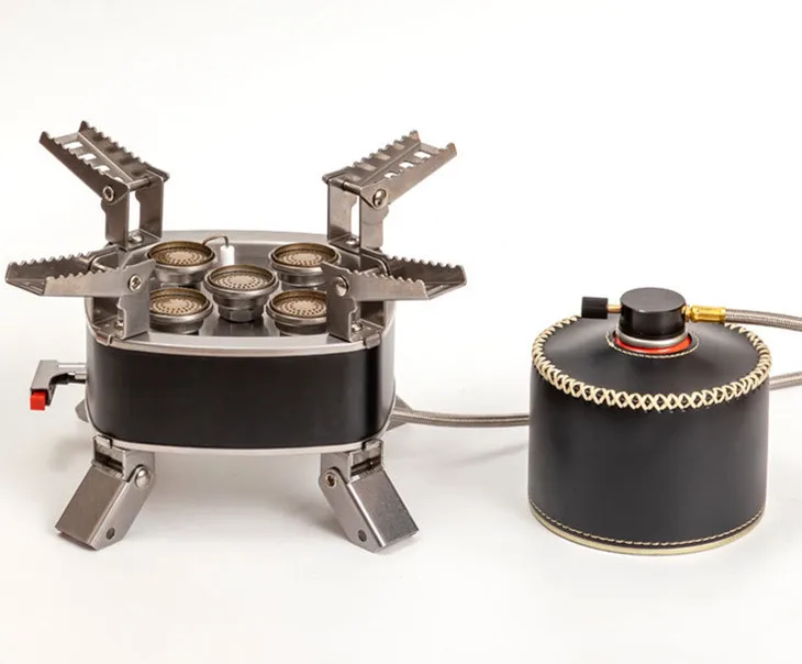 High-power Windproof Portable Backpacking Stove Burner Lightweight Butane Solo Mini Stove for Camping Picnic