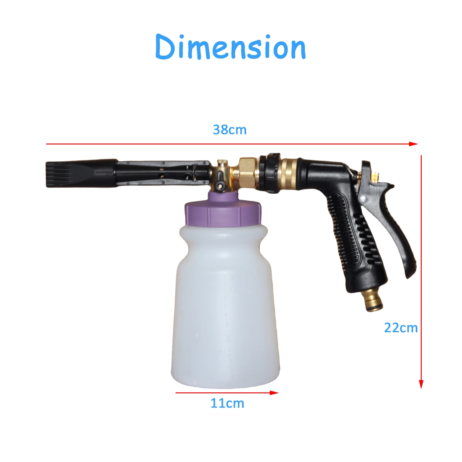 High Quality Adjustable Garden Hose Nozzle Car Foam Sprayer  Household Water Spray Gun For Car Cleaning Garden Watering