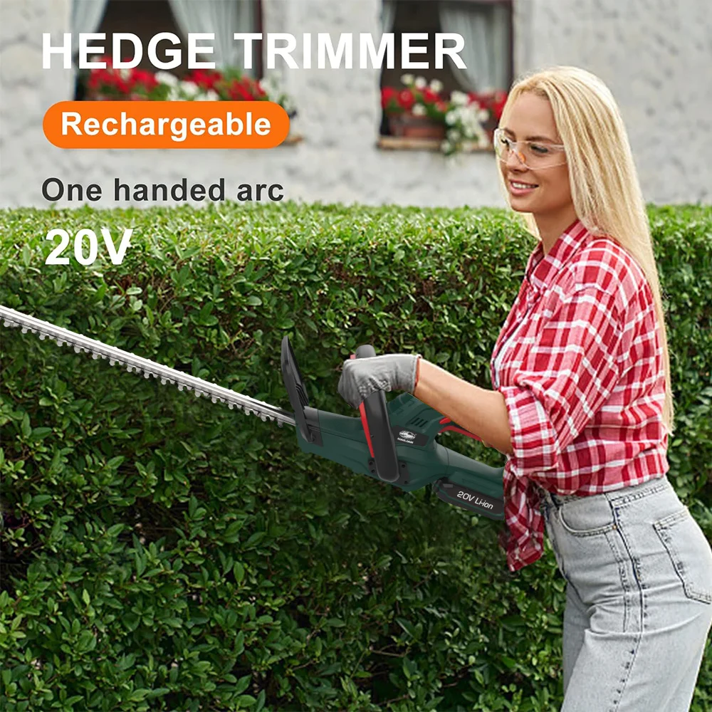 520mm Hedge Double Blade Bush Trimmer Professional cordless 20V electric hedge clipper bush trimmer