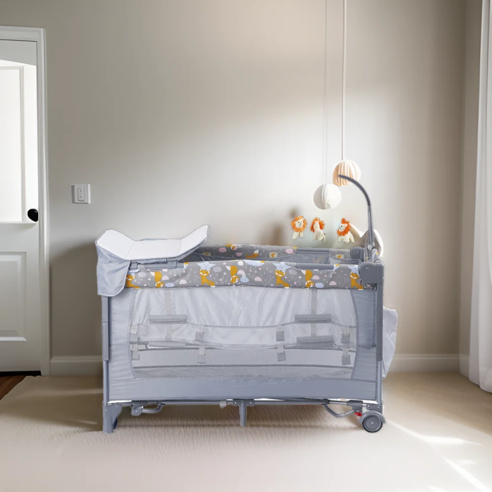 5 In 1 Multifunctional Baby Bedside Crib Luxury Baby Crib Bed Fence Baby Bed Crib Corral With Net Mosquito