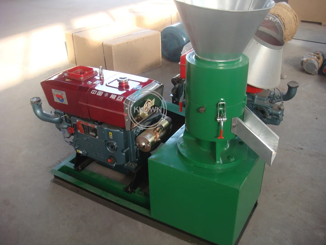  15HP Roller Rotating Type Wood Pellet Machine 100-150kg/h Biomass Mill Woodwork Machinery For