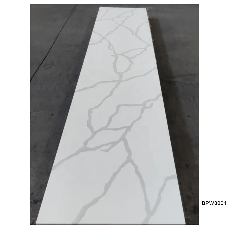 Baoliya Calacatta Acrylic Solid Surface Sheet 3660*760*12mm Veined Wall Panel and Counter Top Artificial Stone