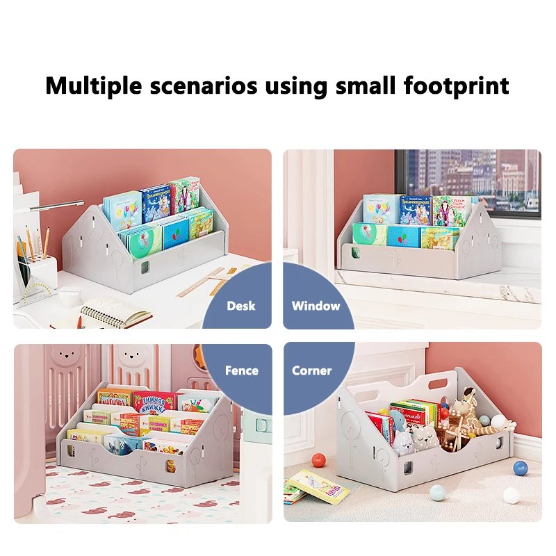 Double And Single Book Shelf Rack Customized Design Kid Toy And Clothes Storage Plas Kids Plastic Storage Drawer For Clothes